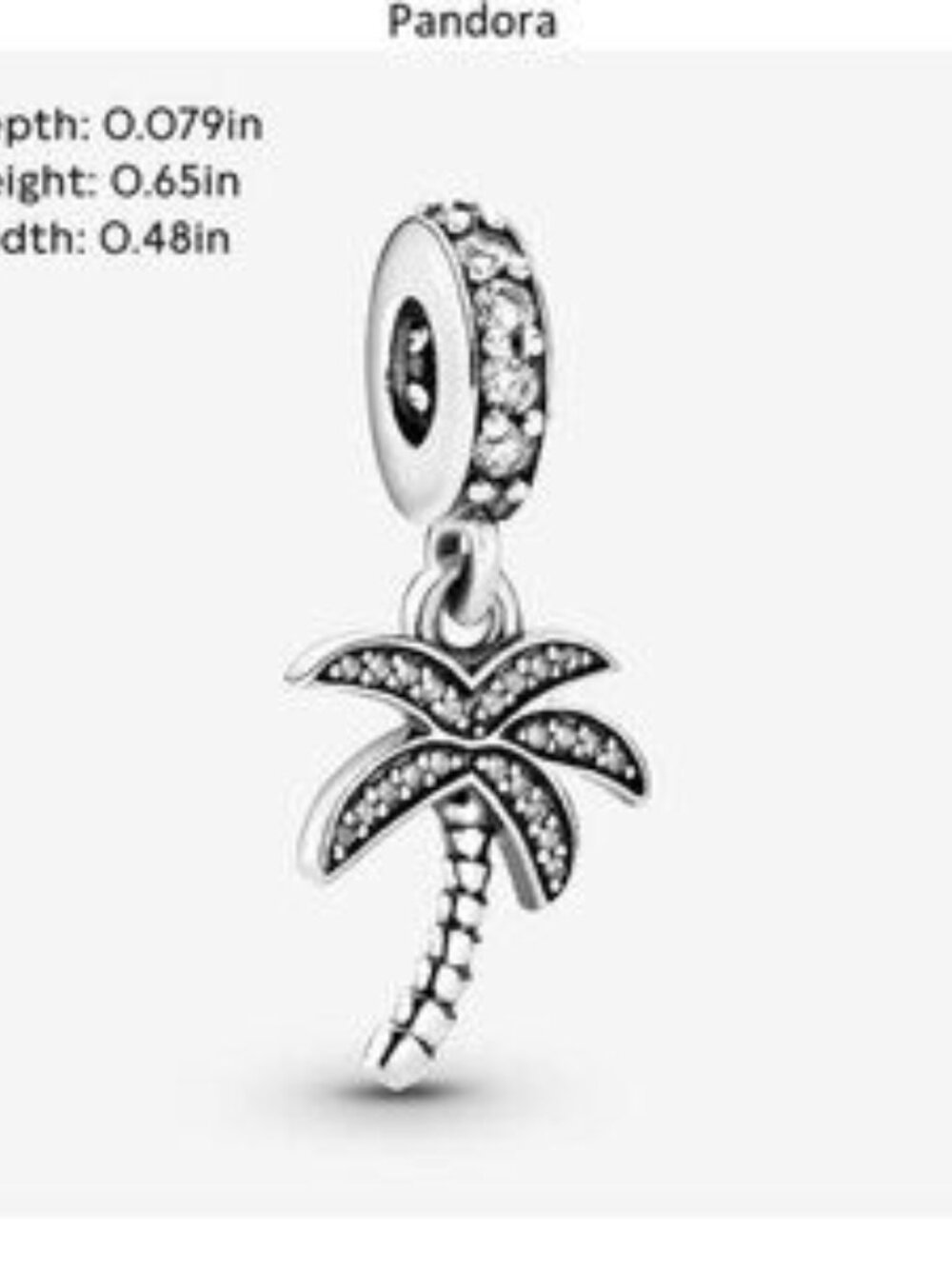 Pandora Silver Palm Tree Charm